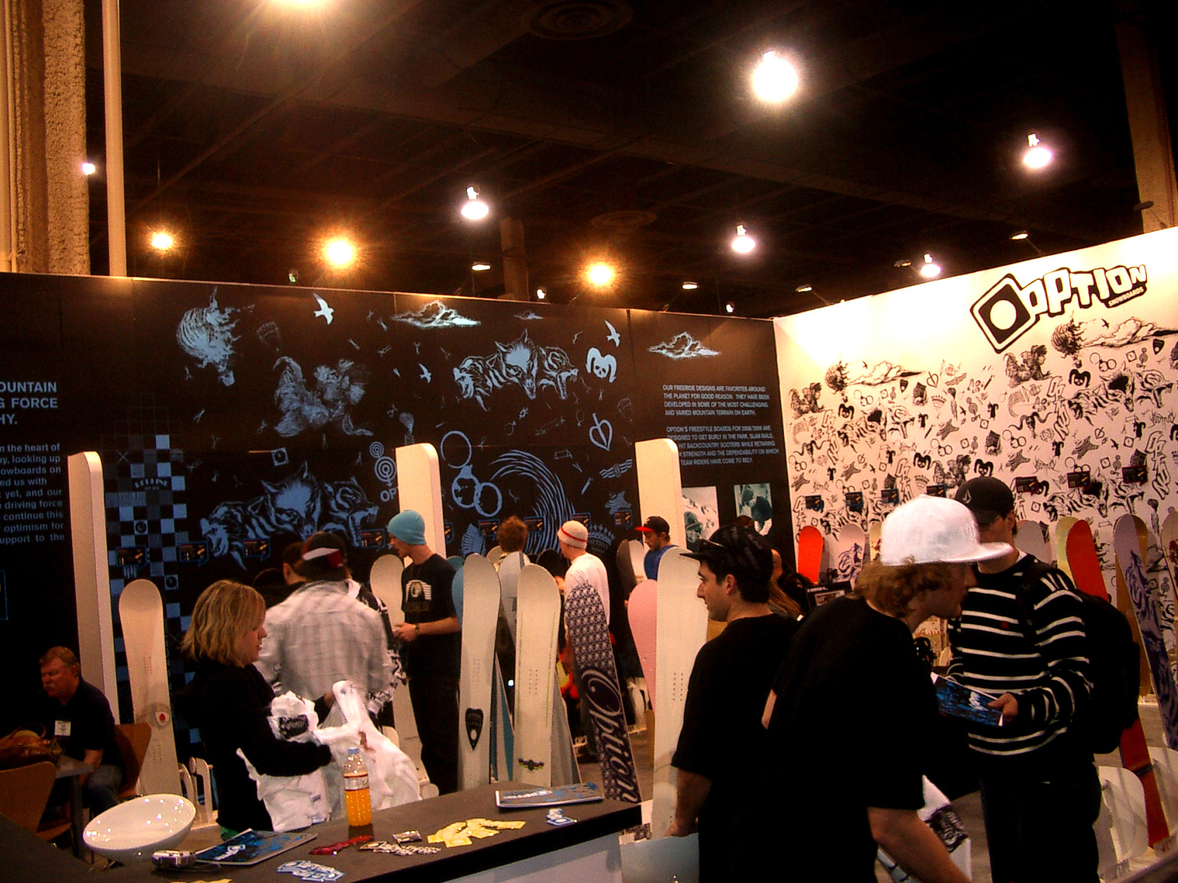 2008 Option Snowboards SIA Tradeshow Booth